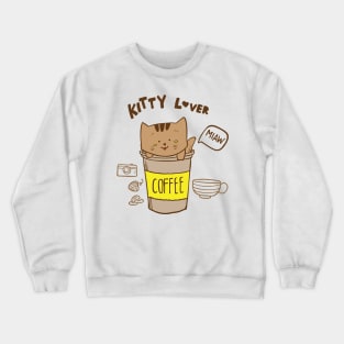 KItty lover Coffee Crewneck Sweatshirt